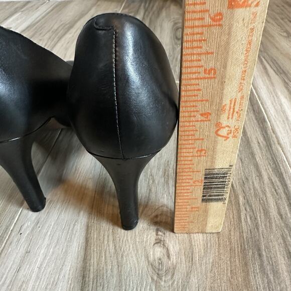 Clarks Collection Shoes 10M Black Leather Comfort Cushion Heels‎ Career Pumps - Picture 5 of 8